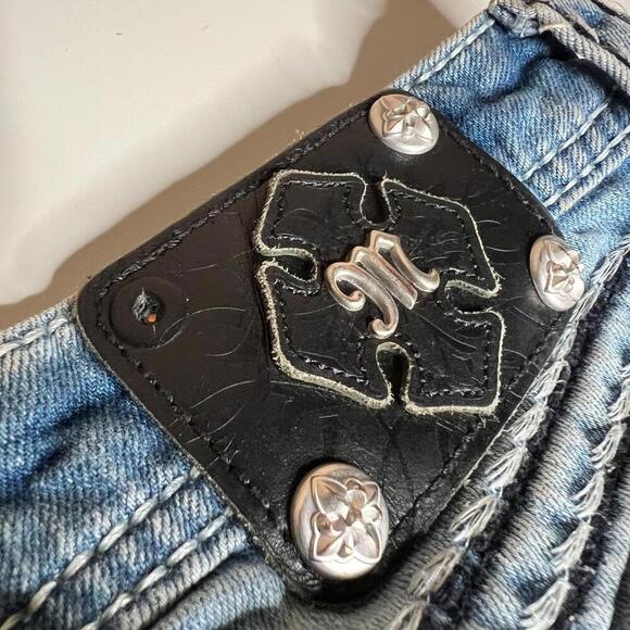 Miss Me Signature Bootcut Jeans Women’s (28x32) Medium Wash Flap Pockets y2k 00s - Picture 7 of 15